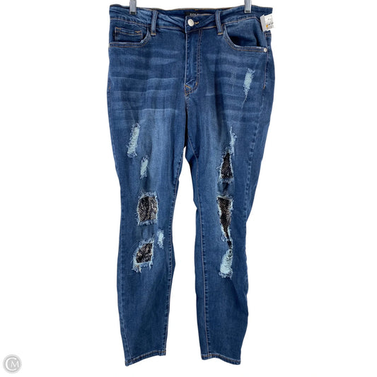 Jeans Skinny By Judy Blue In Blue Denim, Size: 16