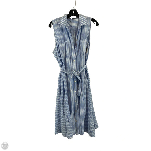 Dress Casual Midi By American Living In Blue & White, Size: 18