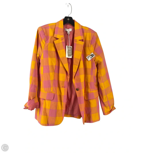 Blazer By Free Assembly In Orange & Pink, Size: L