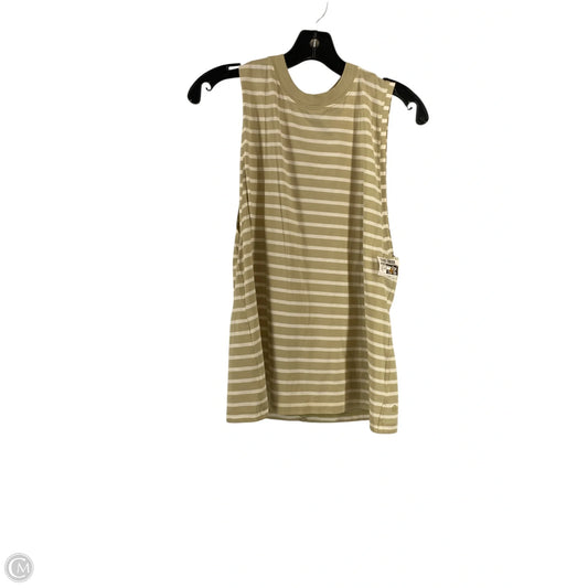 Athletic Tank Top By Lululemon In Green & White, Size: 6