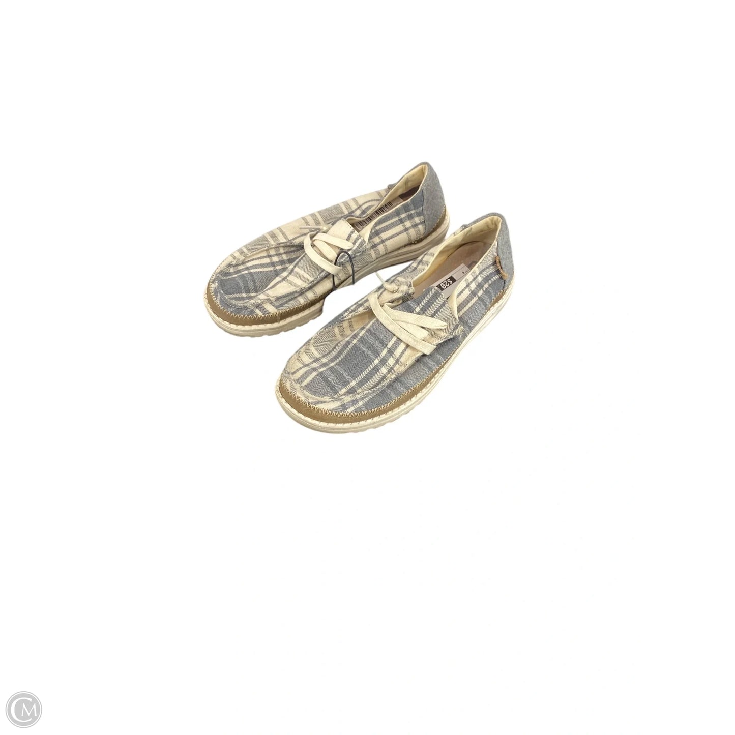 Shoes Sneakers By Hey Dude In Cream & Grey, Size: 8