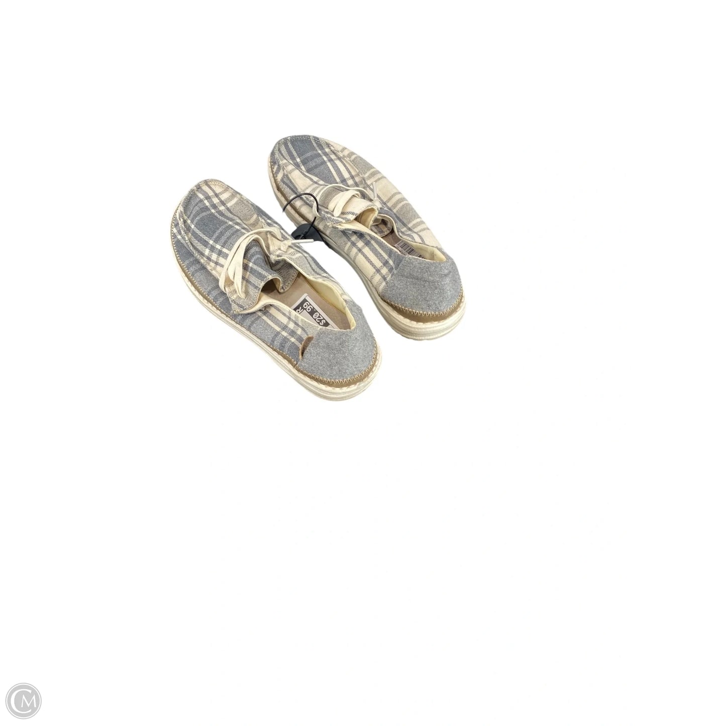 Shoes Sneakers By Hey Dude In Cream & Grey, Size: 8