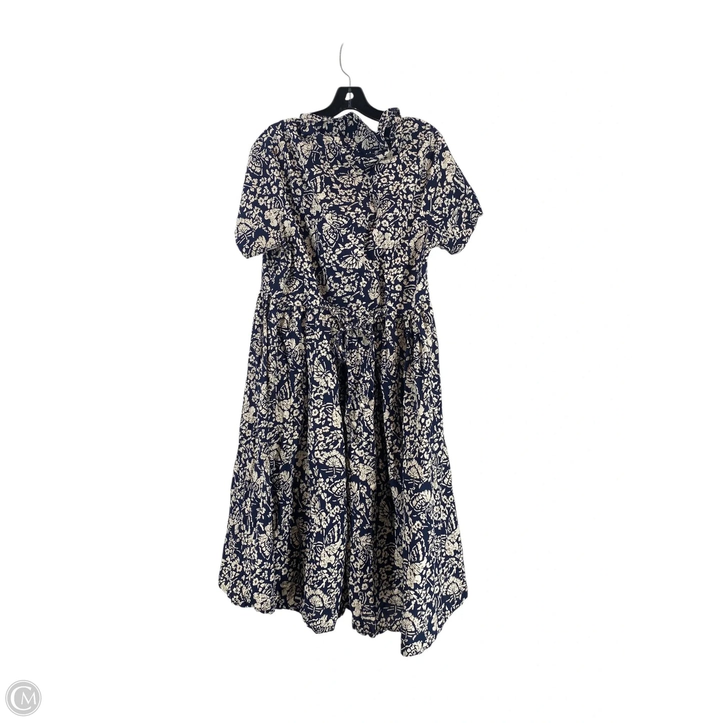 Dress Casual Maxi By Cmc In Blue & White, Size: 1x