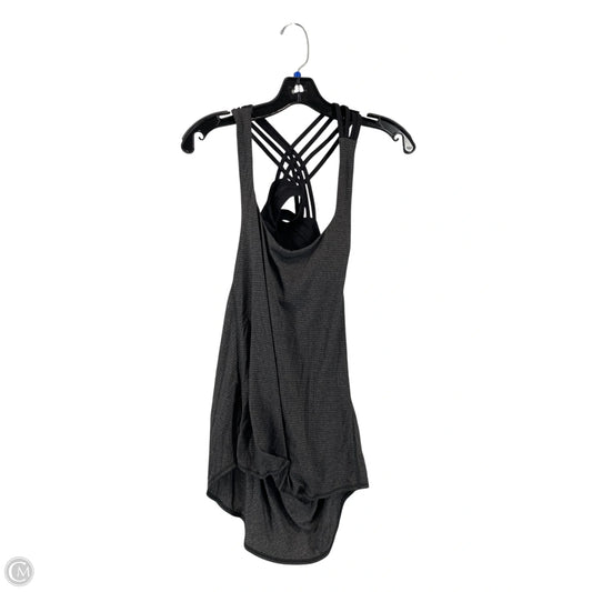Athletic Tank Top By Lululemon In Black & Grey, Size: 8