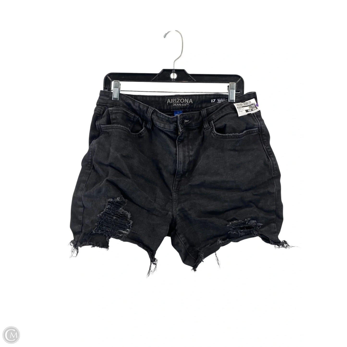 Shorts By Arizona In Black Denim, Size: Xl