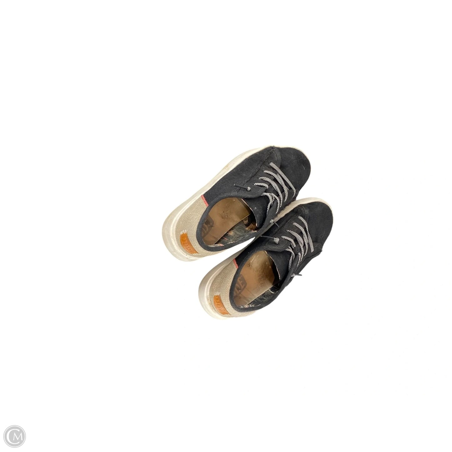Shoes Sneakers By Hey Dude In Black & Cream, Size: 9