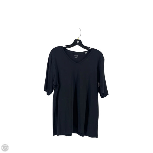 Top Short Sleeve By Chicos In Black, Size: L