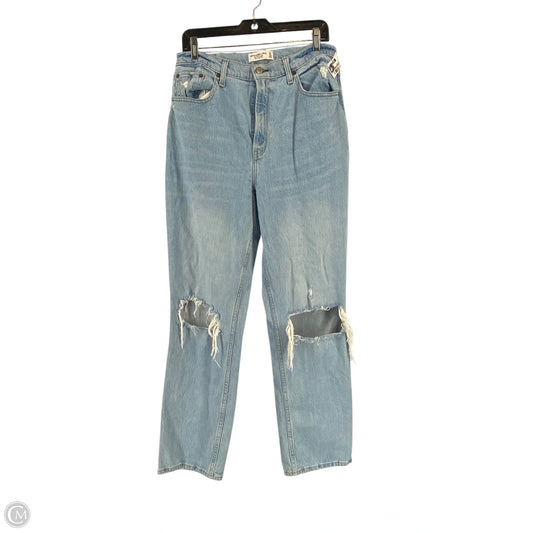 Jeans Straight By Abercrombie And Fitch In Blue Denim, Size: 12