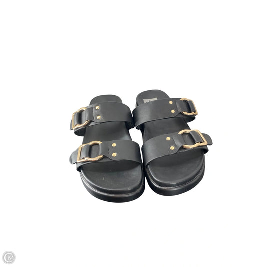 Sandals Heels Platform By Dolce Vita In Black & Gold, Size: 7