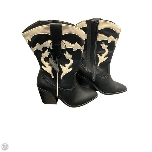 Boots Western By Torrid In Black & Cream, Size: 7