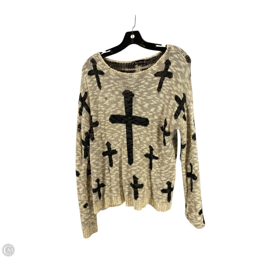 Sweater By Cmc In Black & Tan, Size: L
