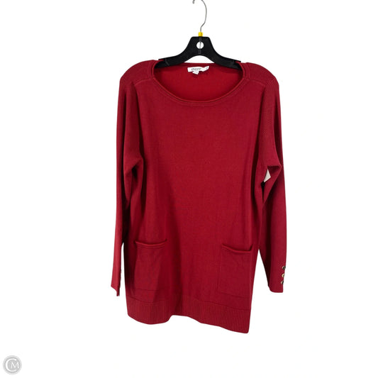 Sweater By Chicos In Red, Size: L