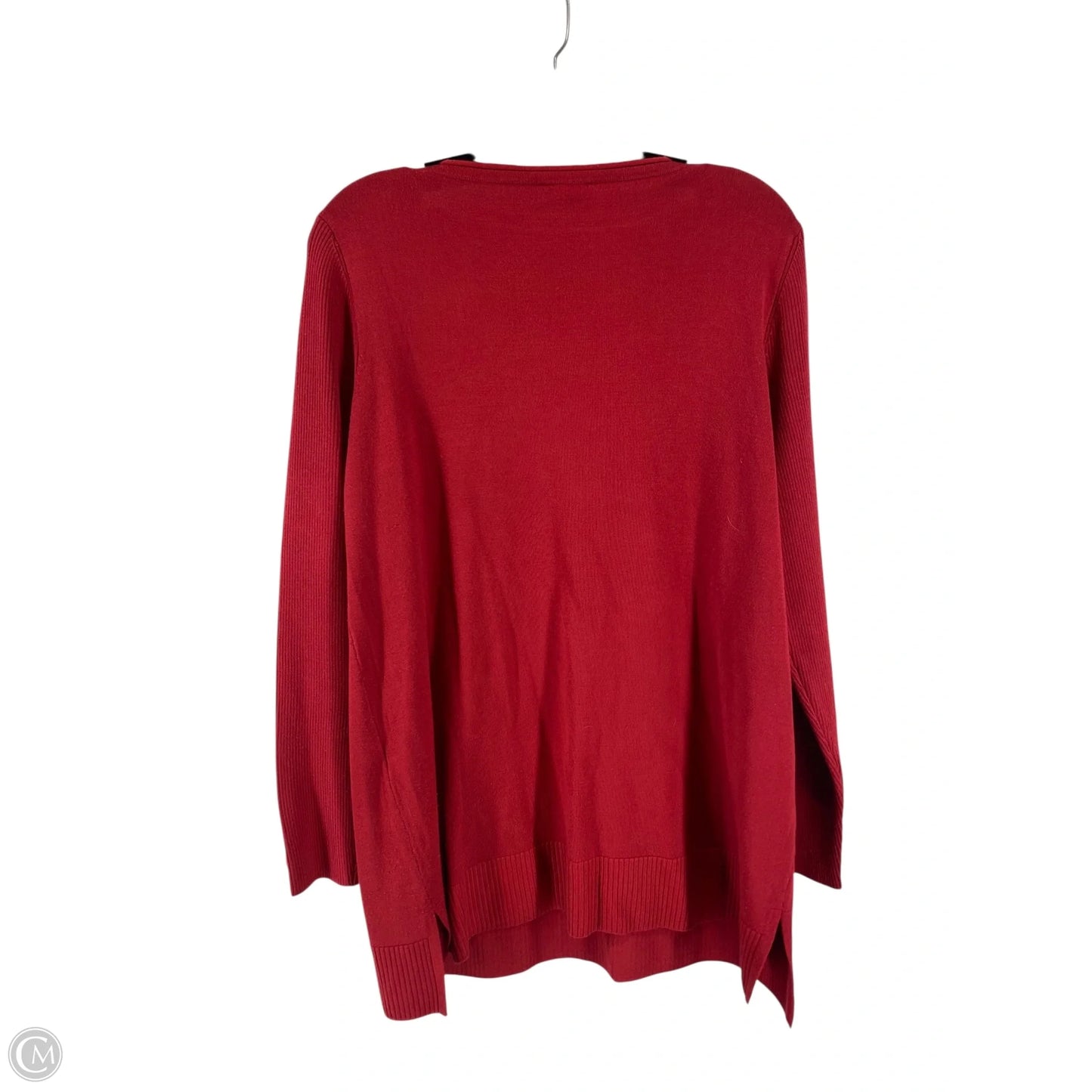 Sweater By Chicos In Red, Size: L