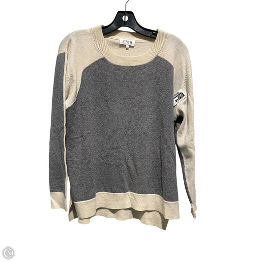 Sweater By Cmc In Cream & Grey, Size: L