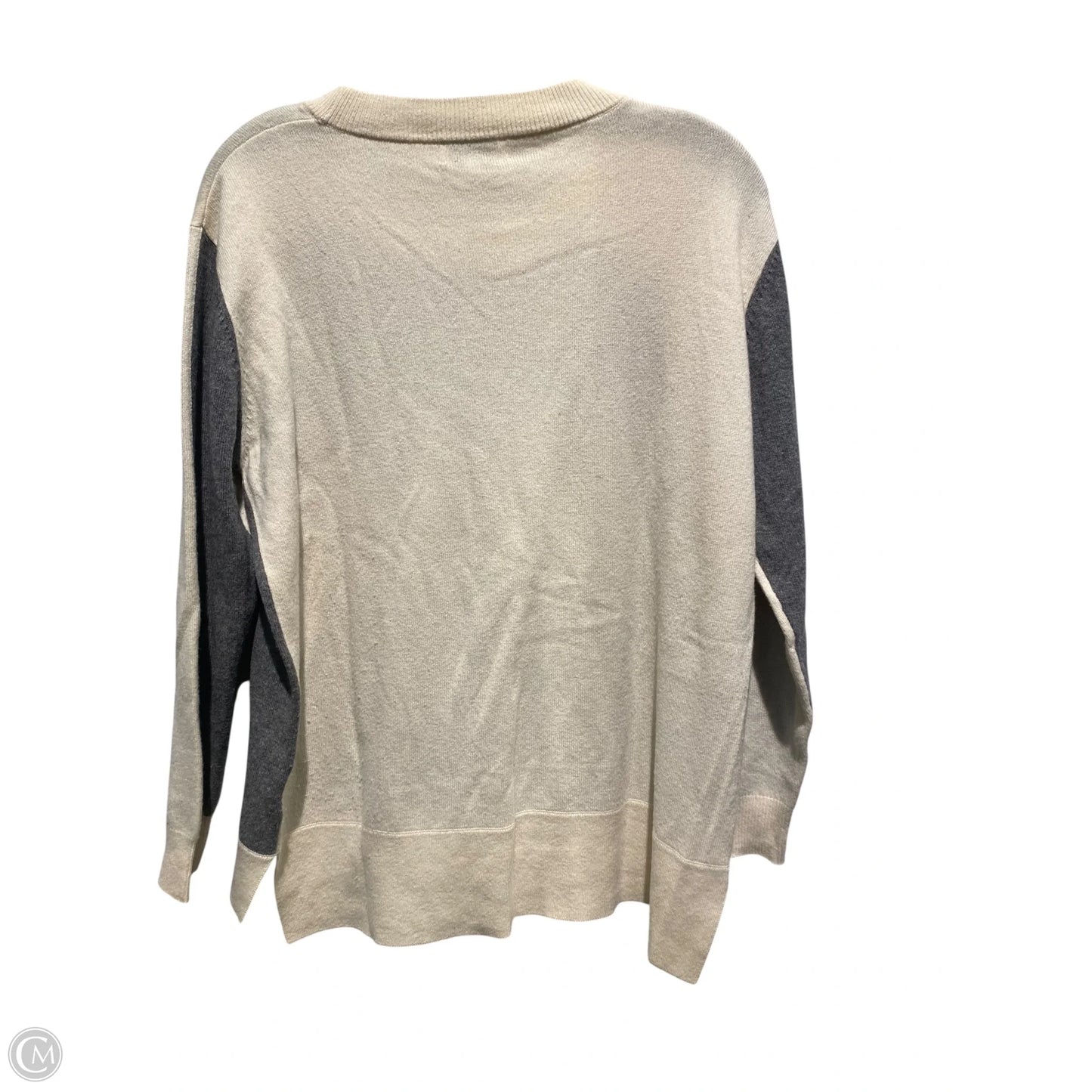 Sweater By Cmc In Cream & Grey, Size: L
