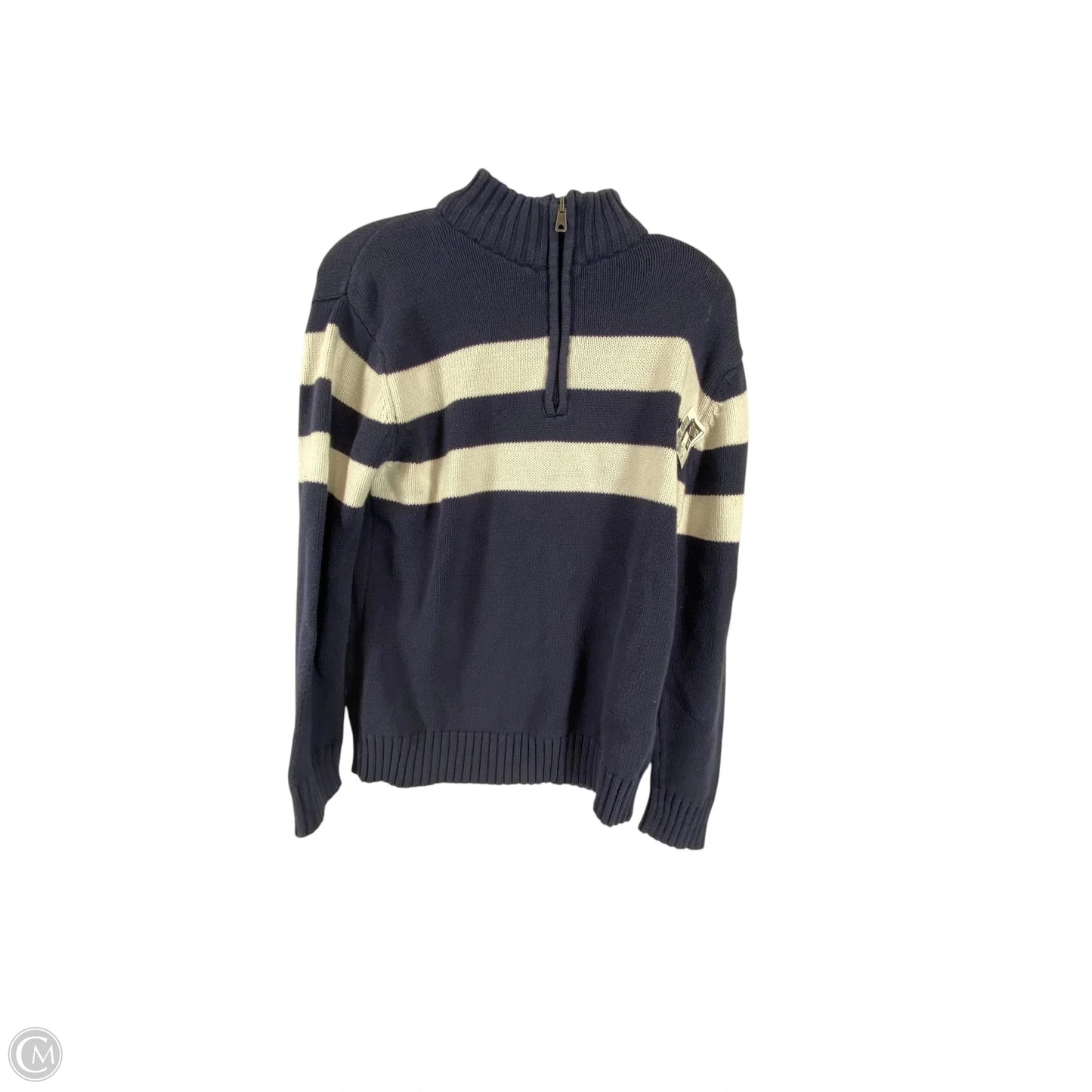 Sweater By Cherokee In Blue & White, Size: L
