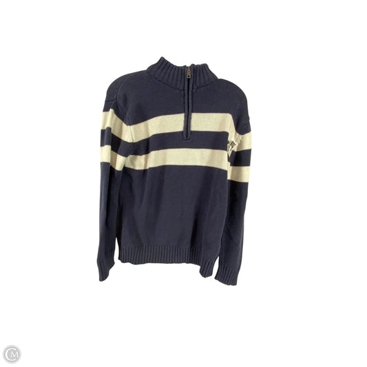 Sweater By Cherokee In Blue & White, Size: L