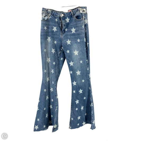 Jeans Flared By Cmc In Blue Denim, Size: 18