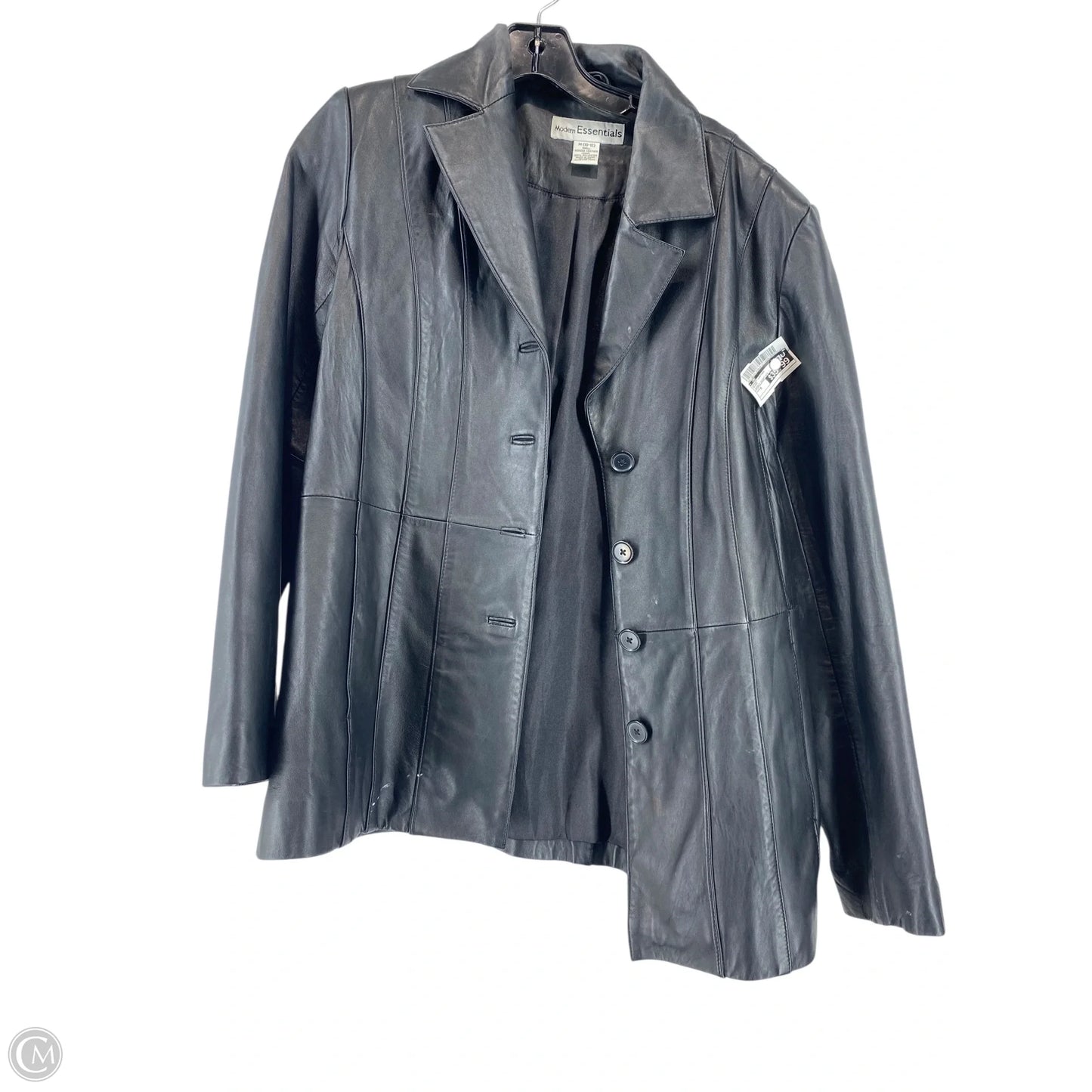 Jacket Leather By Cmc In Black, Size: M
