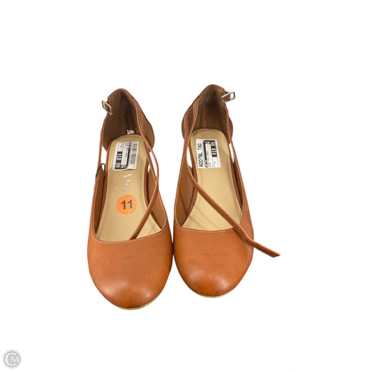 Shoes Heels Wedge By Me Too In Brown, Size: 11