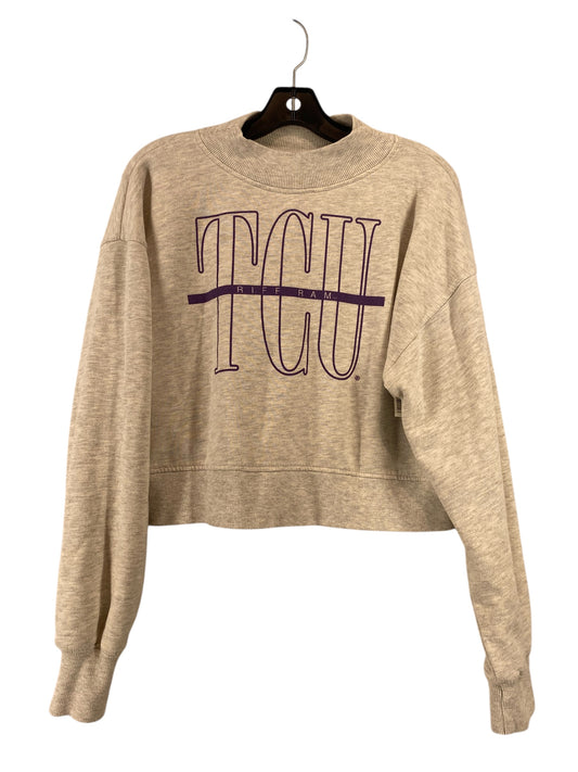 Sweatshirt Crewneck By Clothes Mentor In Grey & Purple, Size: M