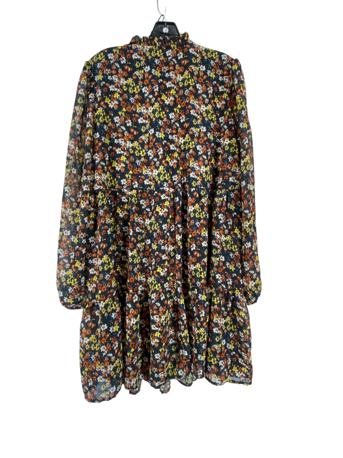 Dress Casual Short By Time And Tru In Floral Print, Size: 2x