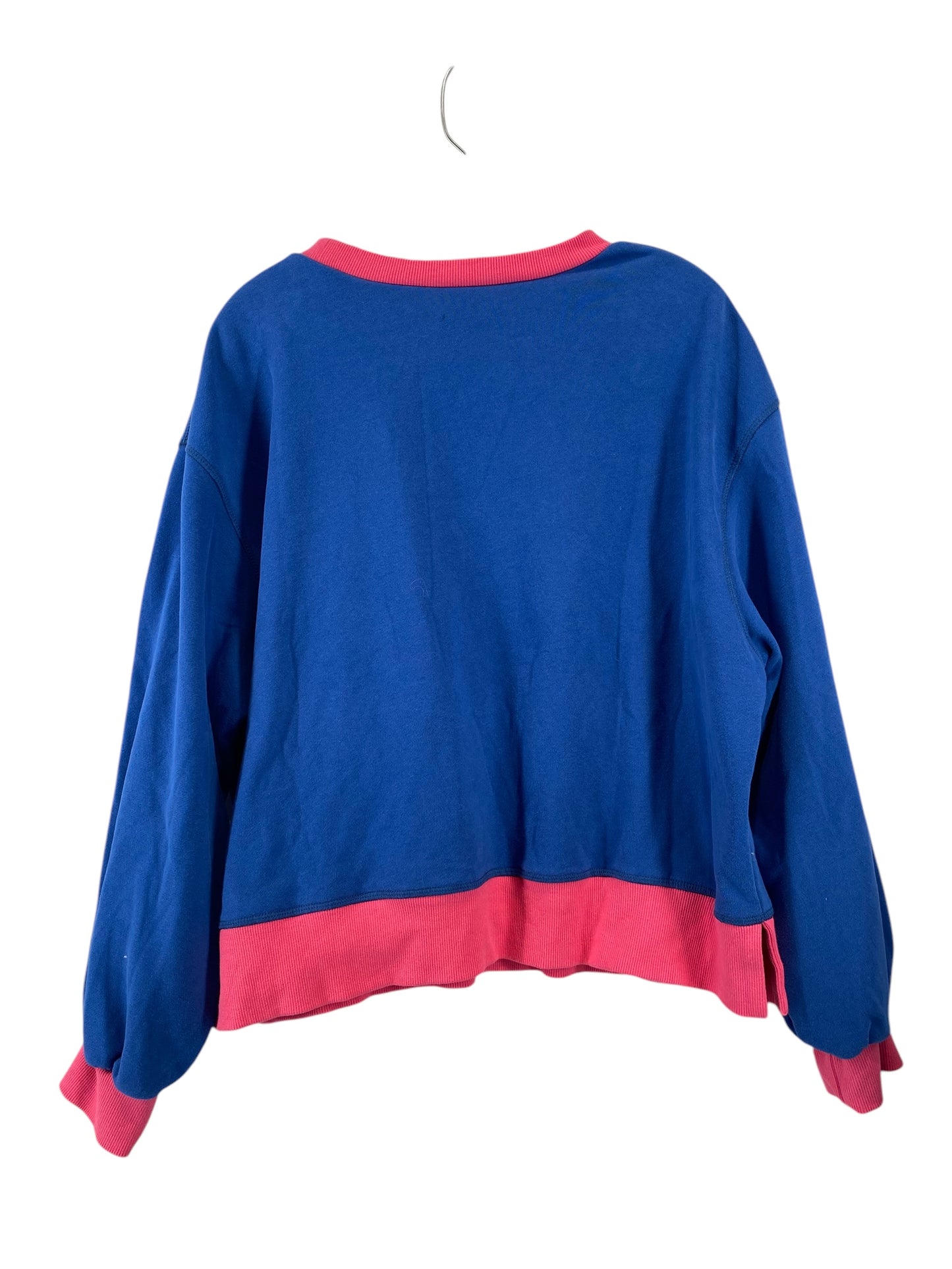 Sweatshirt Crewneck By Clothes Mentor In Blue & Pink, Size: M