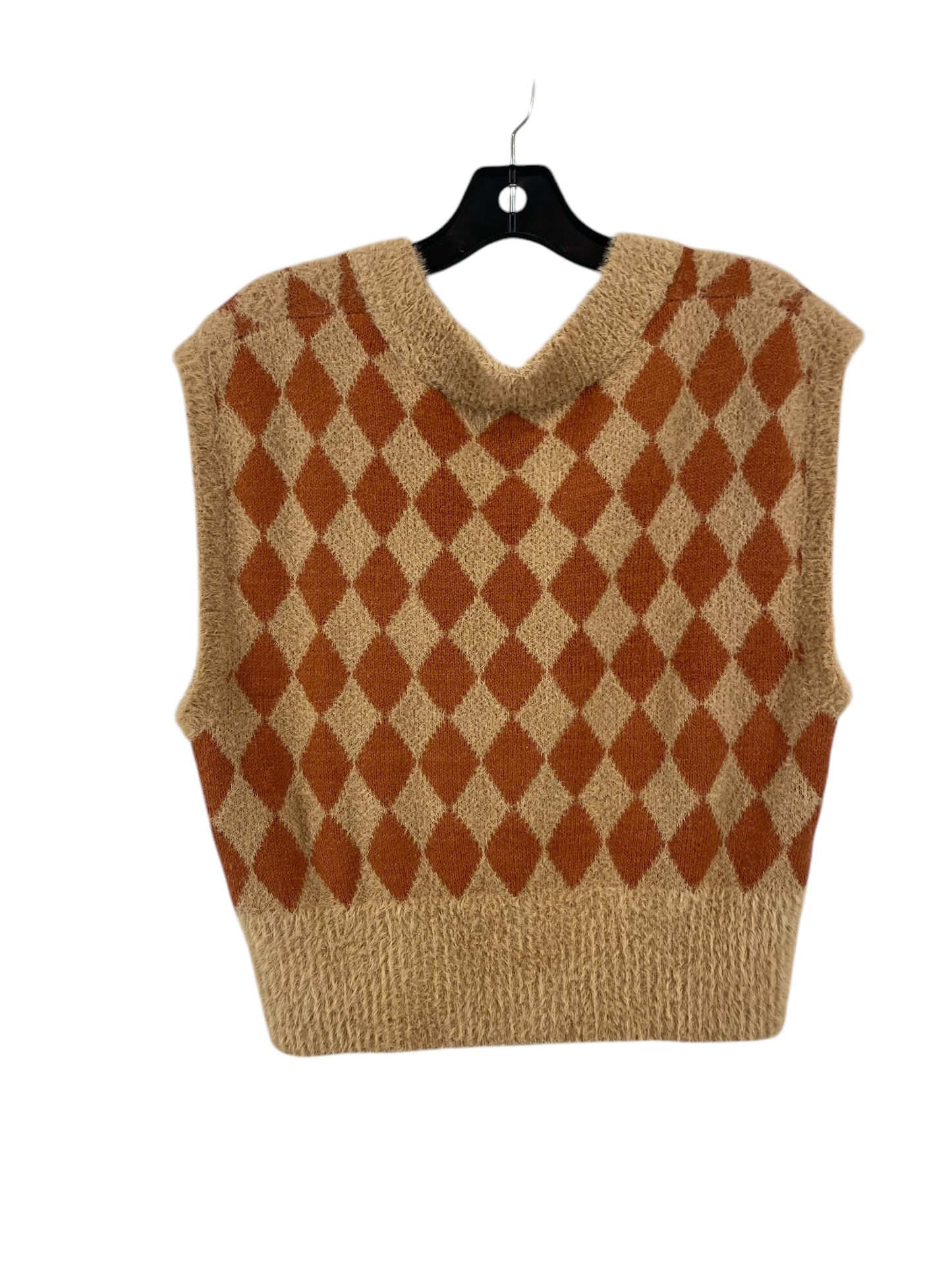 Vest Sweater By Clothes Mentor In Brown, Size: Xs