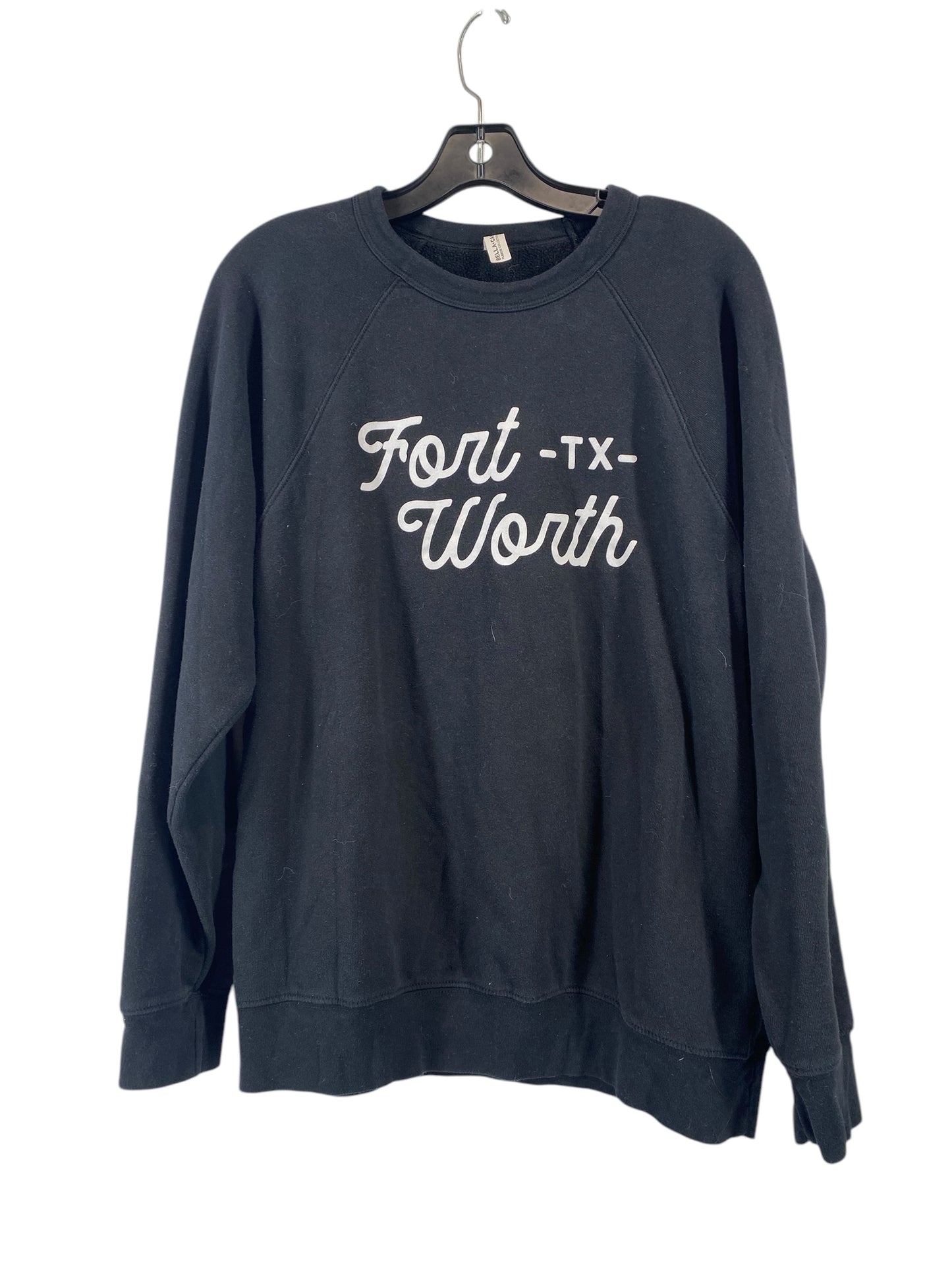 Sweatshirt Crewneck By Bella + Canvas In Black, Size: M