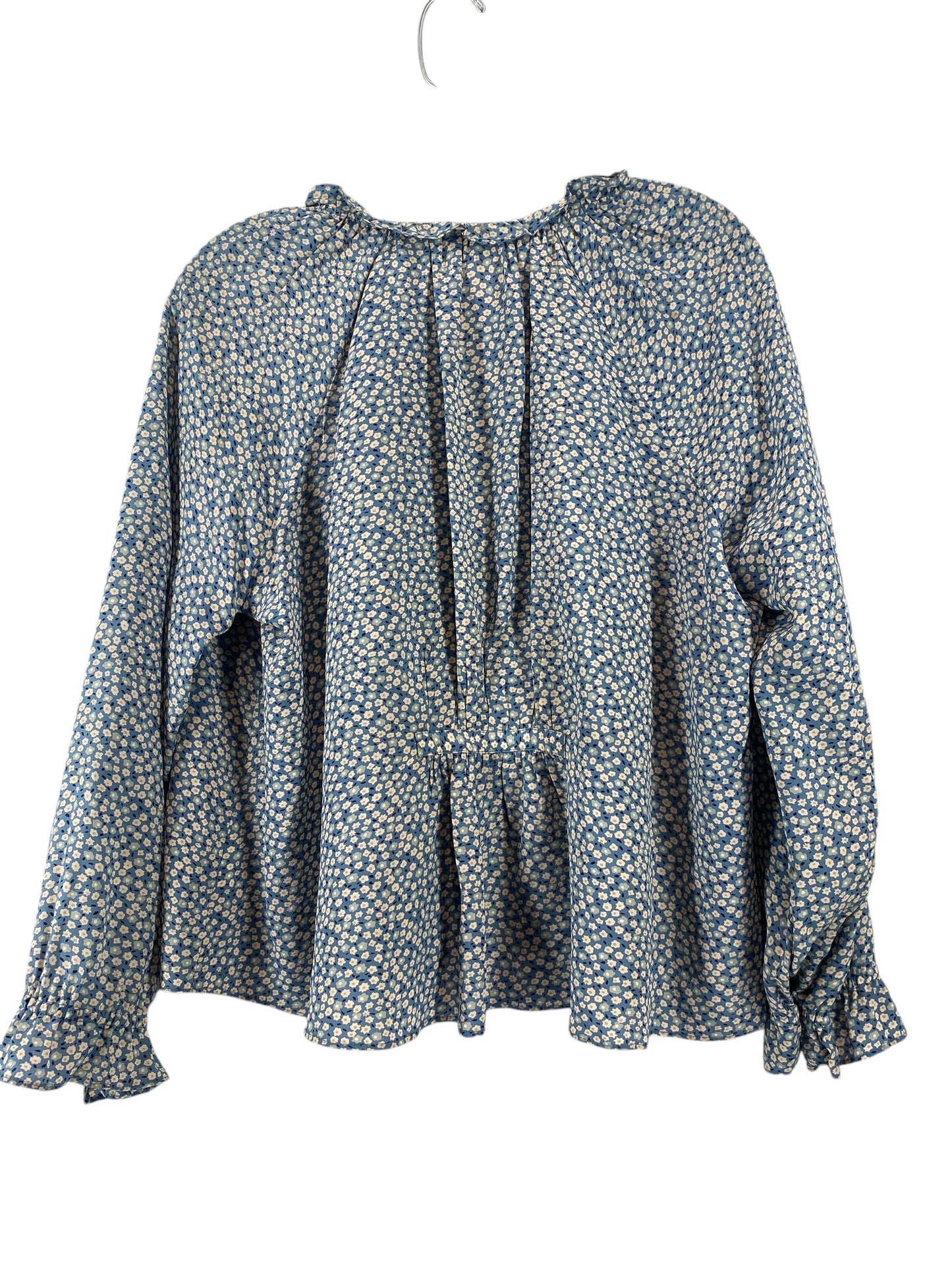 Top Long Sleeve By Madewell In Blue, Size: M