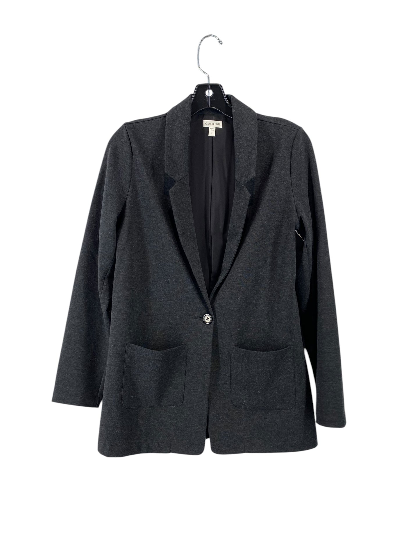 Blazer By Garnet Hill In Grey, Size: 2