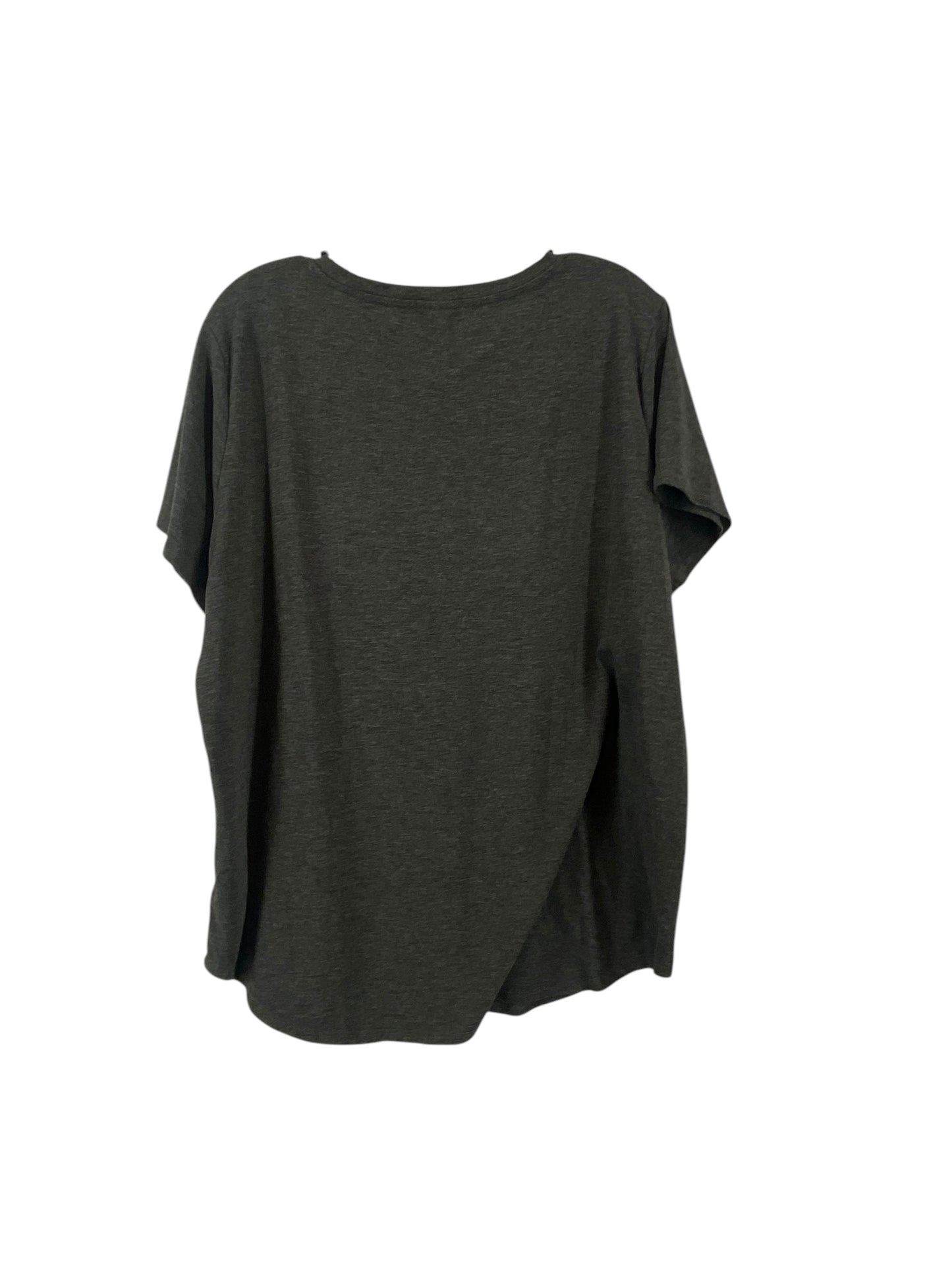 Top Short Sleeve By Maurices In Grey, Size: Xxl