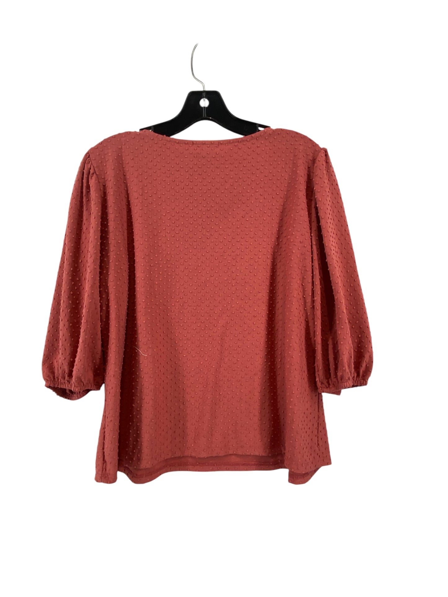 Top 3/4 Sleeve By W5 In Pink, Size: L