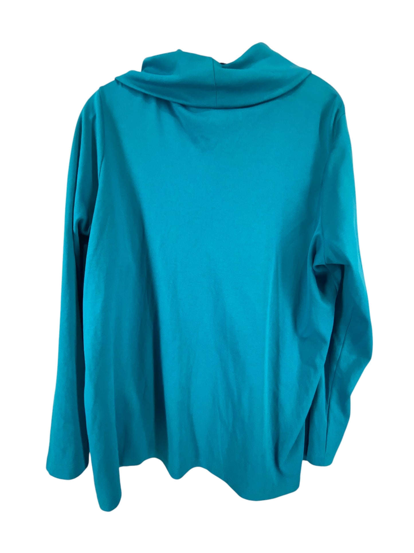 Top Long Sleeve By L.l. Bean In Aqua, Size: 1x