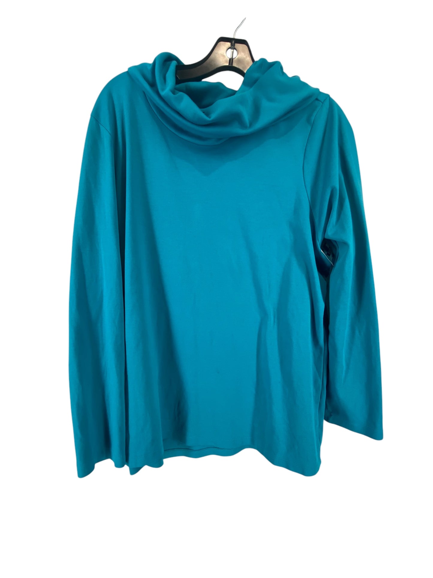 Top Long Sleeve By L.l. Bean In Aqua, Size: 1x