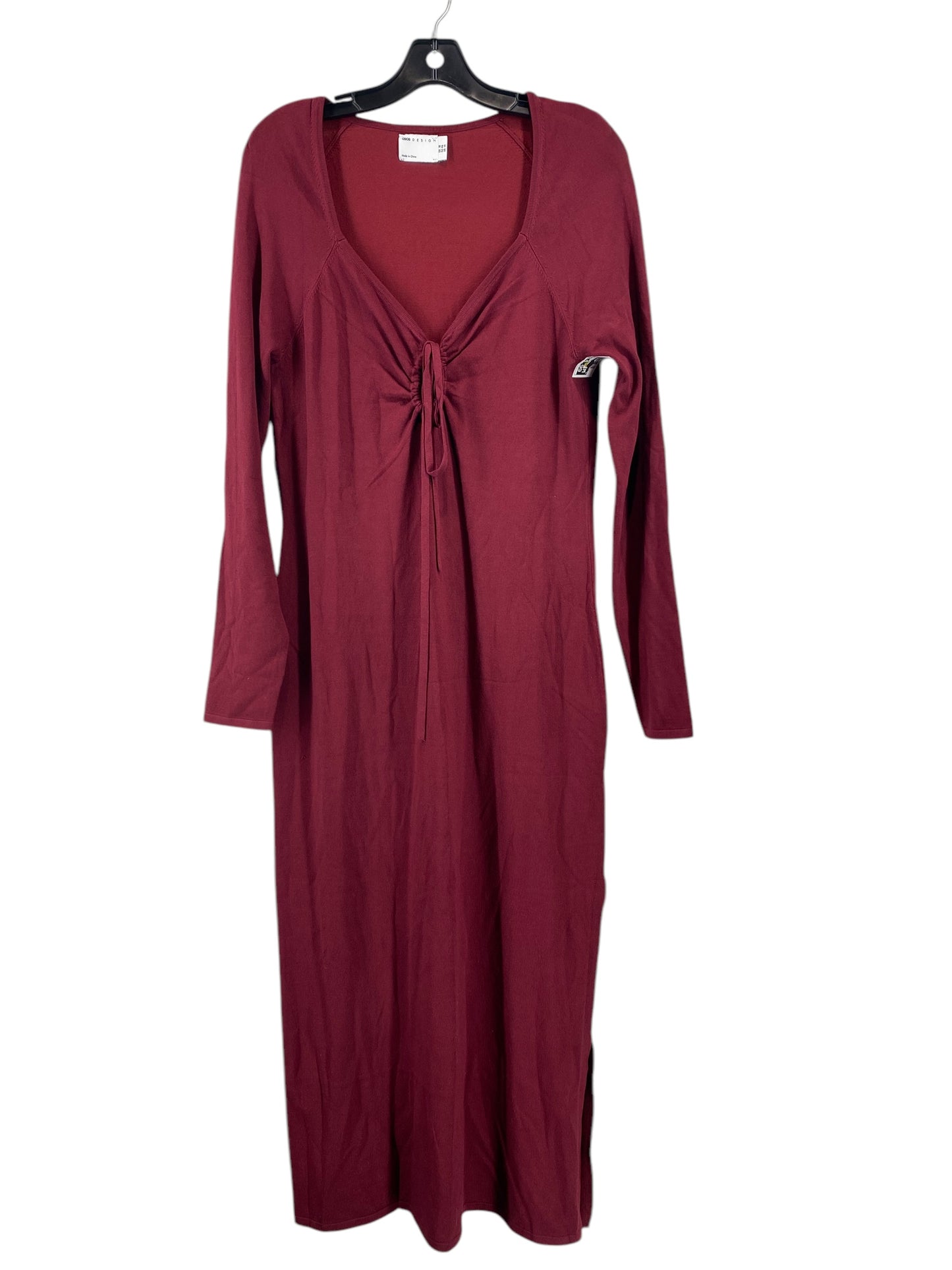 Dress Casual Maxi By Asos In Maroon, Size: 14