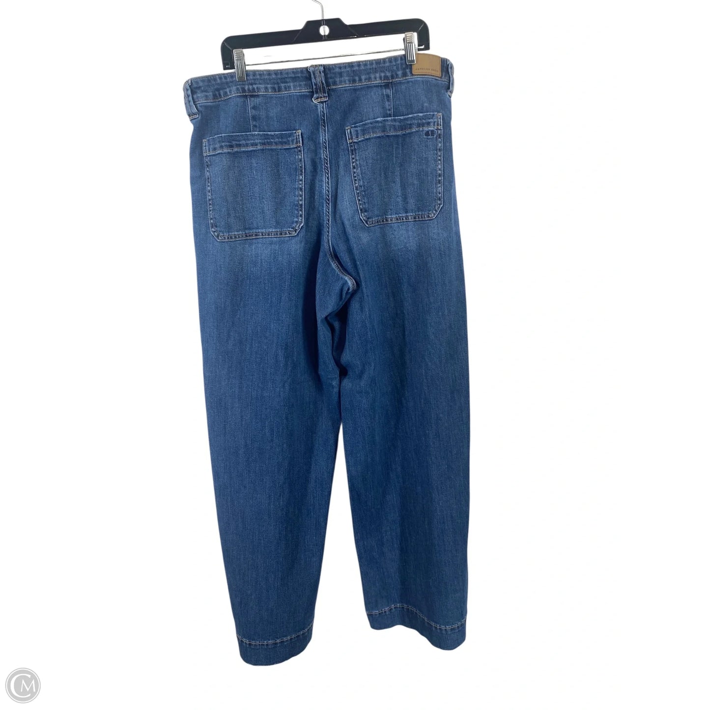 Jeans Straight By American Eagle In Blue Denim, Size: 16