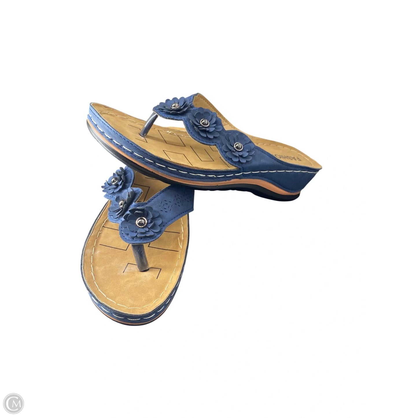 Shoes Flats By Clothes Mentor In Navy, Size: 7.5