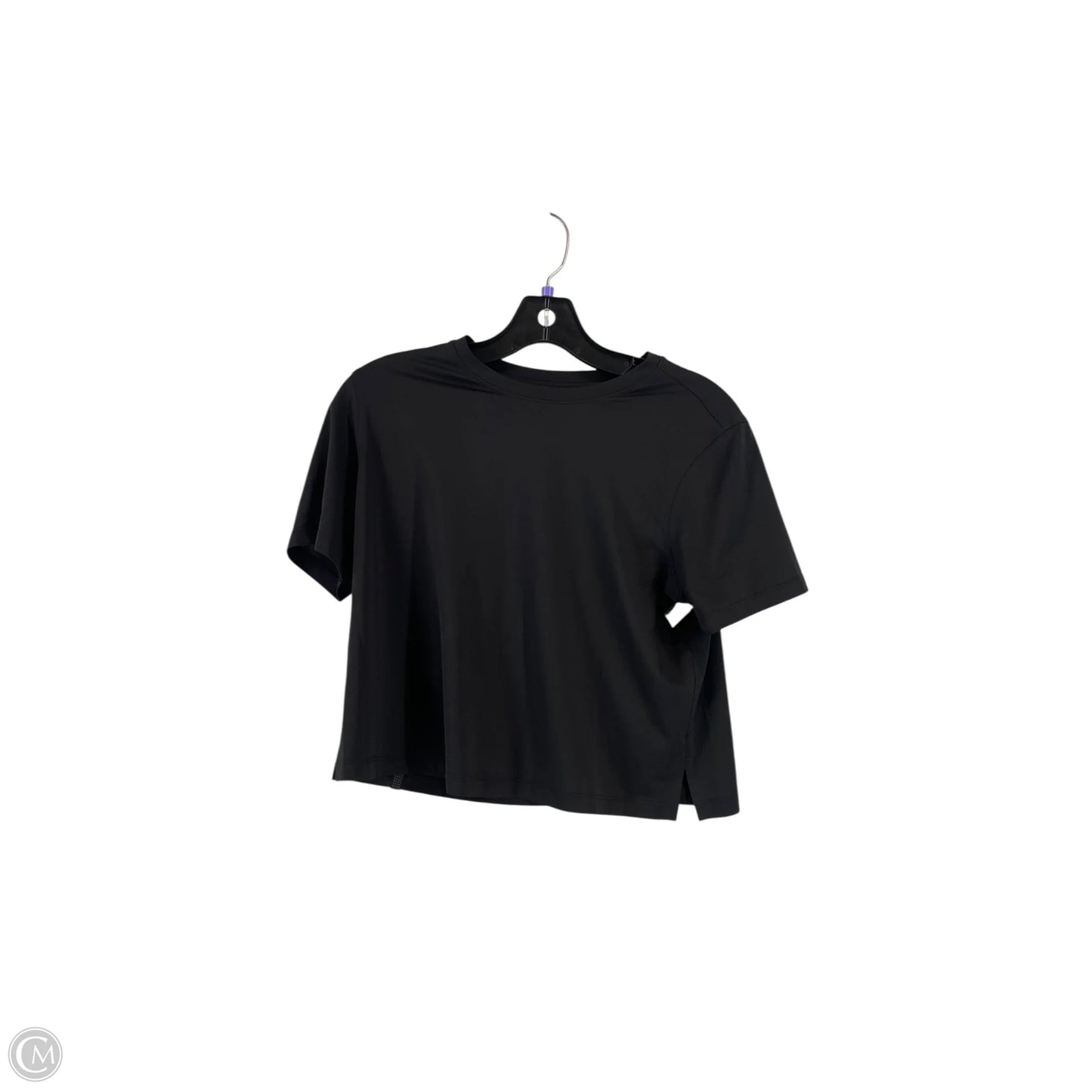 Athletic Top Short Sleeve By Lululemon In Black, Size: S
