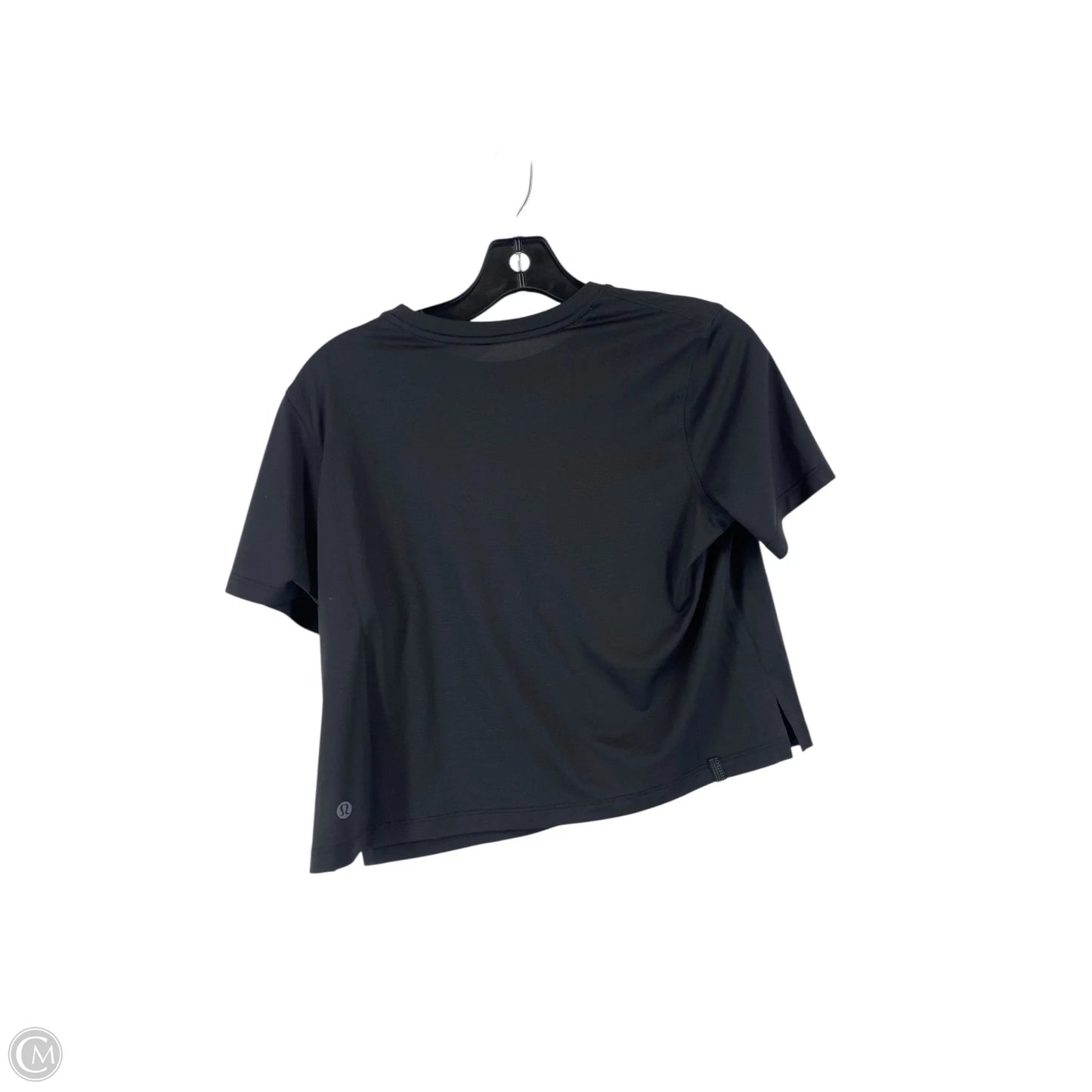 Athletic Top Short Sleeve By Lululemon In Black, Size: S