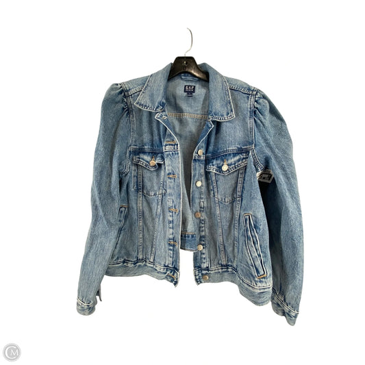 Jacket Denim By Gap In Blue Denim, Size: Xl