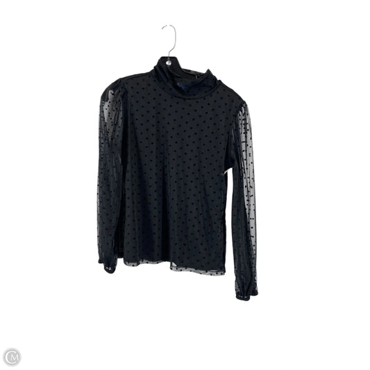 Top Long Sleeve By Calvin Klein In Polkadot Pattern, Size: S