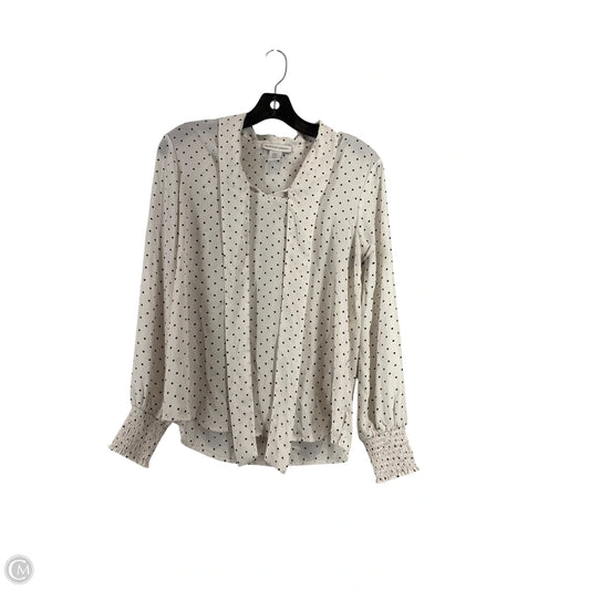 Top Long Sleeve By Cupcakes And Cashmere In Polkadot Pattern, Size: Xs
