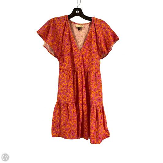 Dress Casual Short By Universal Thread In Pink & Yellow, Size: Xs