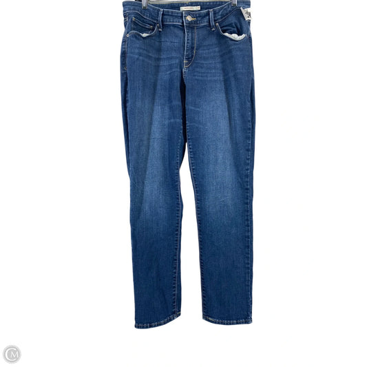 Jeans Skinny By Levis In Blue Denim, Size: L