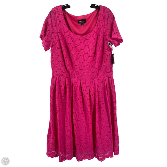 Dress Casual Short By Clothes Mentor In Pink, Size: 1x