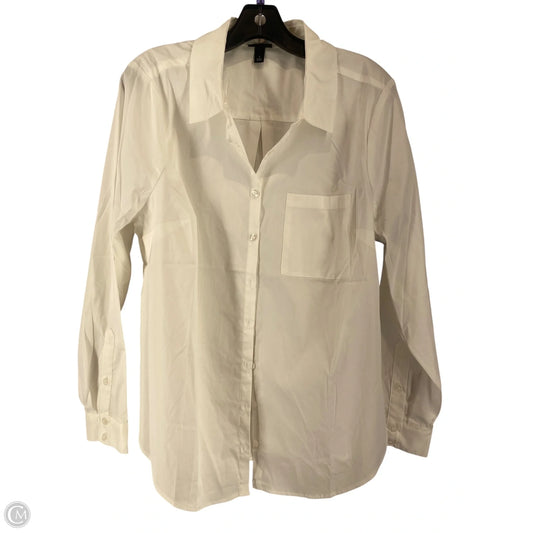 Top Long Sleeve Basic By Torrid In White, Size: 1x