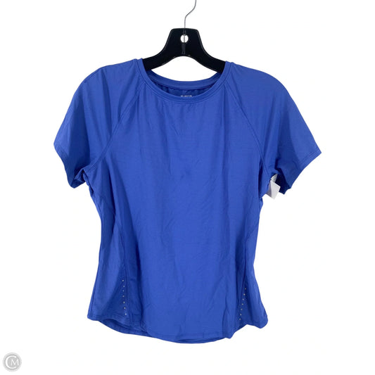 Athletic Top Short Sleeve By Layer 8 In Blue, Size: S
