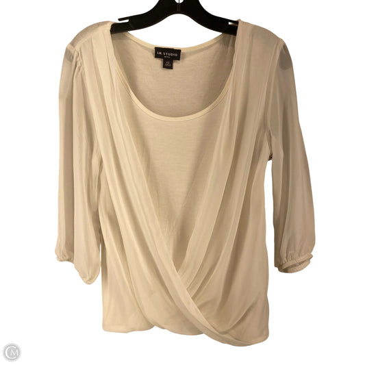 Top Long Sleeve By In Studio In White, Size: Sp
