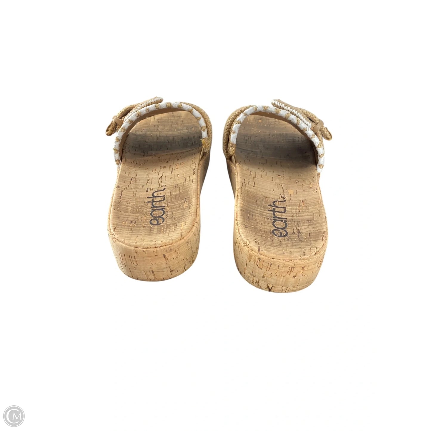 Sandals Heels Platform By Earth In Cream, Size: 8